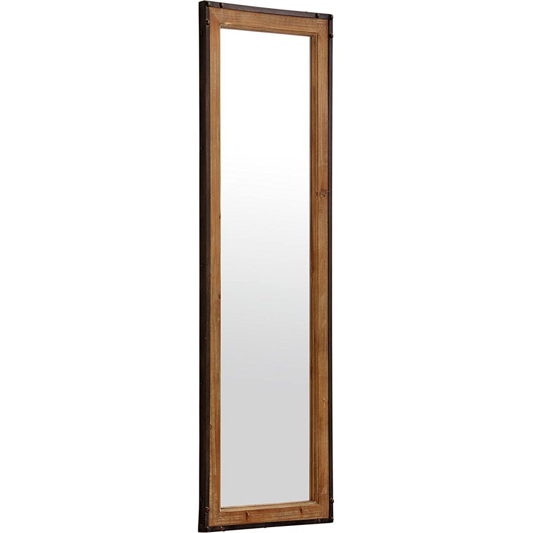 Beauty Salon Wood and Iron Hanging Wall Mirror